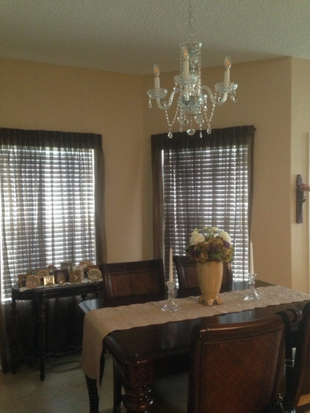 Beautiful Brown Sheer 2 Panels Full Length Window Curtains w/Hooks